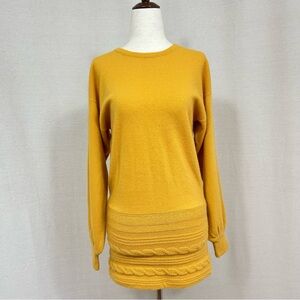 Shirin Vintage 100% Cashmere Mustard Sweater